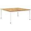 vidaXL Table basse Blanchi 98 x 100,5 x 45 cm Bois d'Acacia Massif