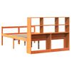 vidaXL Lit biblioth&egrave;que sans matelas cire marron 140x190cm bois massif