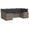 vidaXL Salon de jardin 6 pcs avec coussins gris r&eacute;sine tress&eacute;e