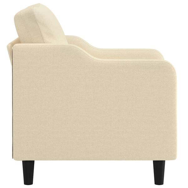 vidaXL Fauteuil Crème 60 cm Tissu