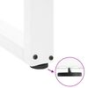 vidaXL Pieds de table de bar en U, 2 pi&egrave;ces, blanc, 40 x (100-101) cm, acier