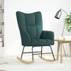 vidaXL Chaise à bascule Vert foncé Tissu
