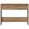 vidaXL Table console ch&ecirc;ne artisanal 100x35x76,5 cm bois d'ing&eacute;nierie