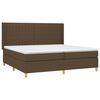 vidaXL Sommier &agrave; lattes de lit avec matelas Marron fonc&eacute; 200x200 cm