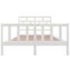 vidaXL Cadre de lit sans matelas blanc bois massif 120x200 cm