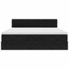 VidaXL Cadre de lit ottoman avec matelas noir 200x200cm velours