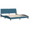 vidaXL Cadre de lit sans matelas bleu 180x200 cm velours