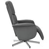 vidaXL Fauteuil inclinable avec repose-pieds gris fonc&eacute; tissu