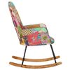 vidaXL Chaise &agrave; bascule Multicolore Toile patchwork