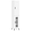 vidaXL Buffet haut Blanc 34,5x34x180 cm Bois d'ing&eacute;nierie