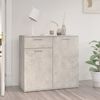 vidaXL Buffet gris béton 80x36x75 cm bois d'ingénierie