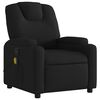 vidaXL Fauteuil inclinable de massage en tissu noir