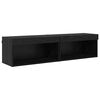 vidaXL Meubles TV 2 pcs Ch&ecirc;ne noir 60 x 30 x 30 cm Bois d'ing&eacute;nierie