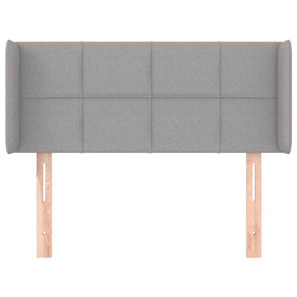 vidaXL T&ecirc;te de lit avec oreilles Gris clair 103x16x78/88 cm Tissu