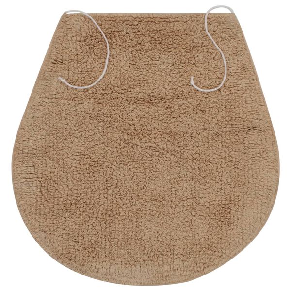 vidaXL Jeu de tapis de salle de bain 3 pcs Tissu Beige