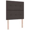 vidaXL Lit &agrave; ressort LED Marron fonc&eacute; 90 x 190 cm tissu