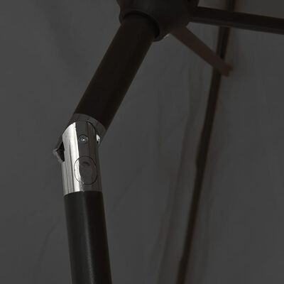 vidaXL Parasol d'extérieur avec poteau en métal 300 cm Anthracite