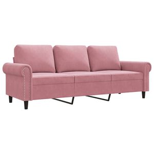 vidaXL Canap&eacute; &agrave; 3 places Rose 180 cm Velours