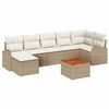 vidaXL Ensemble de canap&eacute; de jardin avec coussin 8 pcs Beige polyrotin