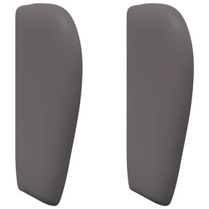 vidaXL Oreille de t&ecirc;te de lit Gris Fonc&eacute; PVC