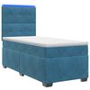 vidaXL Lit boxspring avec matelas Bleu 90 x 190 cm Velours