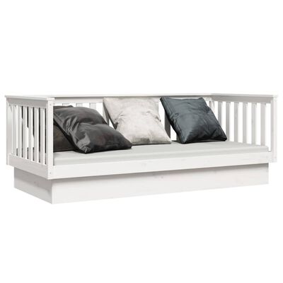 vidaXL Lit de jour sans matelas blanc 100x200 cm bois de pin massif