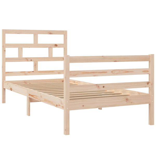 vidaXL Cadre de lit sans matelas bois massif 90x200 cm
