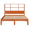 vidaXL Lit biblioth&egrave;que sans matelas cire marron 135x190 cm pin massif