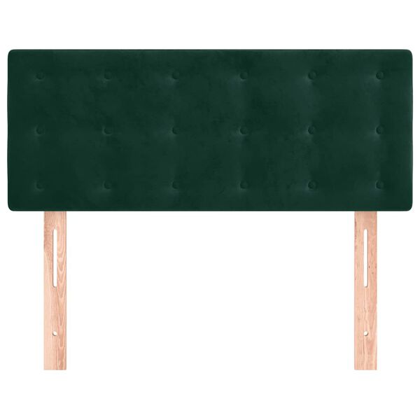 vidaXL T&ecirc;te de lit Vert fonc&eacute; 90x5x78/88 cm Velours