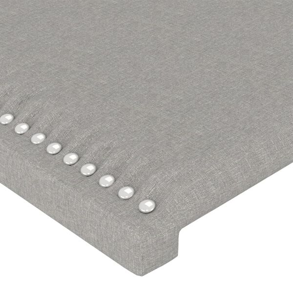 vidaXL T&ecirc;te de lit Gris clair 100x5x78/88 cm Tissu