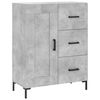 vidaXL Buffet haut Gris b&eacute;ton 69,5x34x180 cm Bois d'ing&eacute;nierie