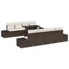 vidaXL Ensemble de canap&eacute; de jardin 9 pc Marron et Cr&egrave;me
