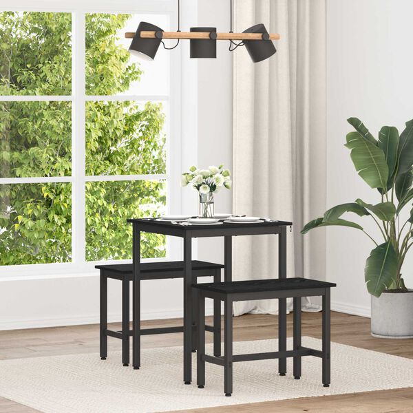 vidaXL Table de salle &agrave; manger / Table de repas M&Eacute;TAL