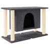 vidaXL Arbre &agrave; chat avec griffoirs en sisal Gris fonc&eacute; 50 cm