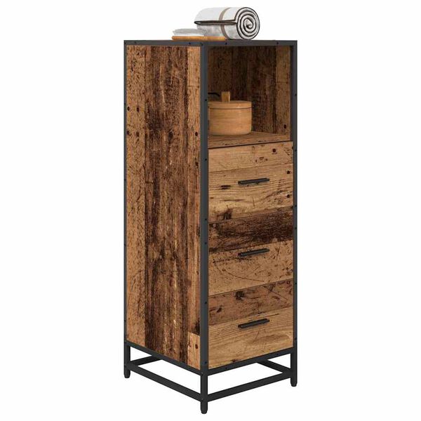 vidaXL Ensemble de mobilier de salle de bain avec tiroir Bois Ancien