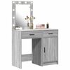 vidaXL Table de Toilette 2 pcs Gris 50 x 41 x 135 cm Bois d'ing&eacute;nierie
