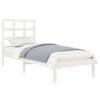 vidaXL Cadre de lit sans matelas blanc 75x190 cm bois massif