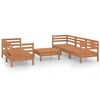 vidaXL Salon de jardin 6 pcs Marron miel Bois de pin massif
