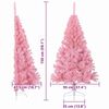 vidaXL Sapin de No&euml;l artificiel pr&eacute;-&eacute;clair&eacute; Rose 150 cm PVC
