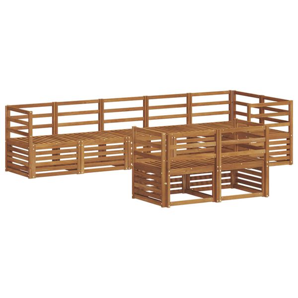 vidaXL Ensembles de canap&eacute;s 8 pcs Naturel Bois d'Acacia Massif