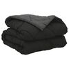 vidaXL Duvet d'&eacute;t&eacute; simple Noir et anthracite 220 x 135 cm Microfibre