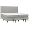 vidaXL Sommier &agrave; lattes de lit avec matelas Gris clair 200x200cm Tissu