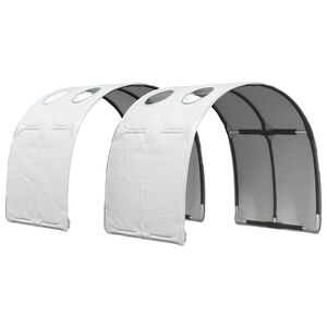 vidaXL Tunnel de lit 2 pcs Blanc 211 x 67,5 x 2 cm Polyester