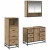 vidaXL Ensemble de mobilier de salle de bain 3 pc Ch&ecirc;ne artisanal