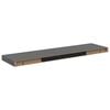 vidaXL &Eacute;tag&egrave;re murale flottante 2 pcs Gris brillant 90x23,5x3,8 cm MDF