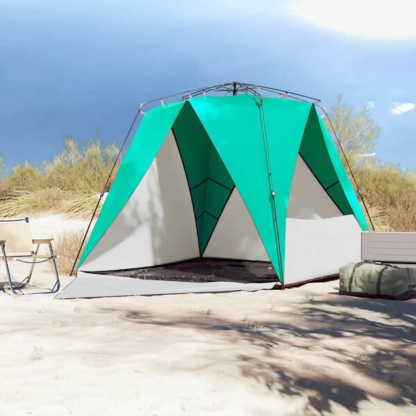 vidaXL Tente de plage 4 personnes lib&eacute;ration rapide imperm&eacute;able