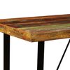 vidaXL Ensemble de bar 5 pcs Bois de r&eacute;cup&eacute;ration Cuir v&eacute;ritable et toile