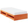 vidaXL Lit de jour avec matelas cire marron 80x200 cm bois pin massif