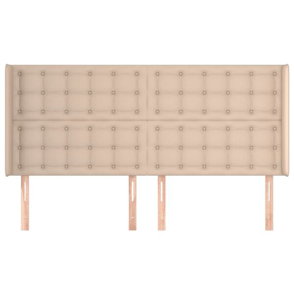vidaXL T&ecirc;te de lit avec oreilles Cappuccino 163x16x118/128 cm