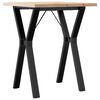 vidaXL Table à manger cadre en Y 60x60x75,5cm bois de pin massif acier